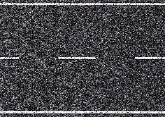 Blacktop Roadway -- 2-Lane Straight w/White Markings 40 x 3-13/64" 100 x 8cm