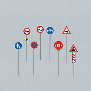 European International Traffic Signs -- 1977-1985