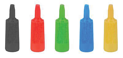 Low-Voltage Distribution Terminal (Plate) Plugs Only -- 3/32" 2.5mm (6 Each: red, yellow, blue, green, black) Fits: 272-180801-180-1