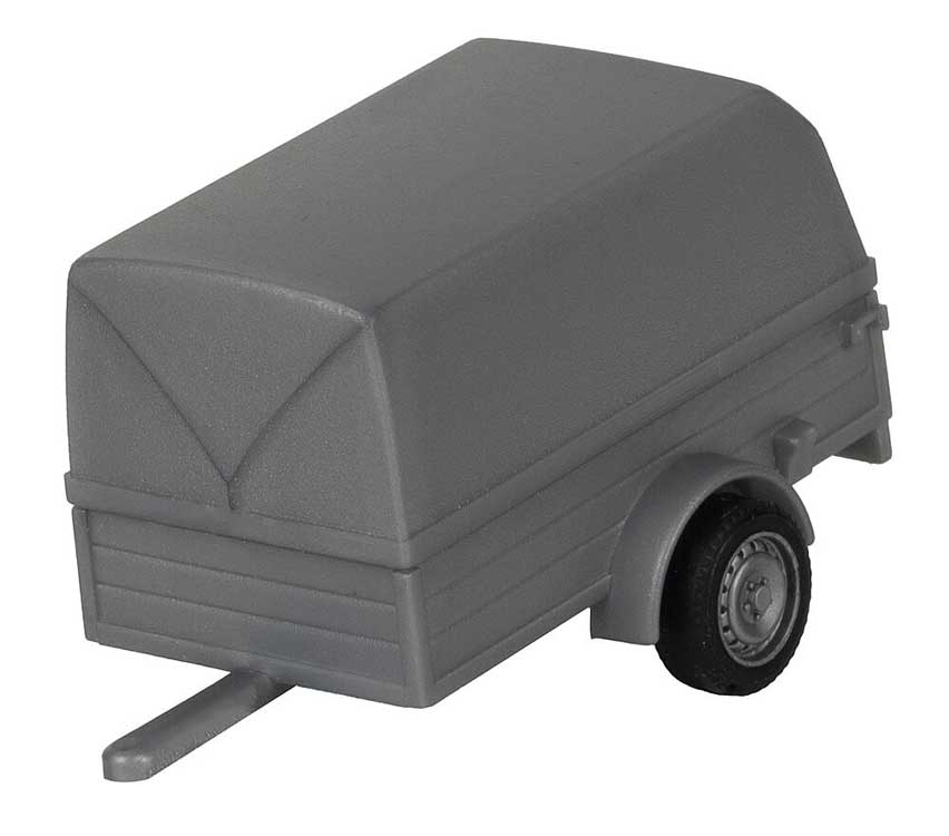 Small Car Covered Trailer - Assembled -- Gray-2