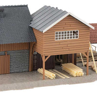 Sawmill Building Set -- Kit Includes Sawmill, House, Inn/Beer Garden, Lumber Store