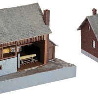 Sawmill with Dwelling House - Kit -- Sawmill: 14.5 x 9.5 x 12cm, House: 9.5 x 8.5 x 7.5cm