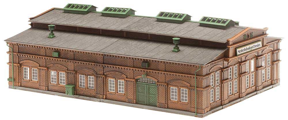Dresden Streetcar Carbarn (Tram Depot) -- Kit - 14-13/16 x 10-7/8 x 4-7/8" 37.6 x 27.6 x 12.4cm-3