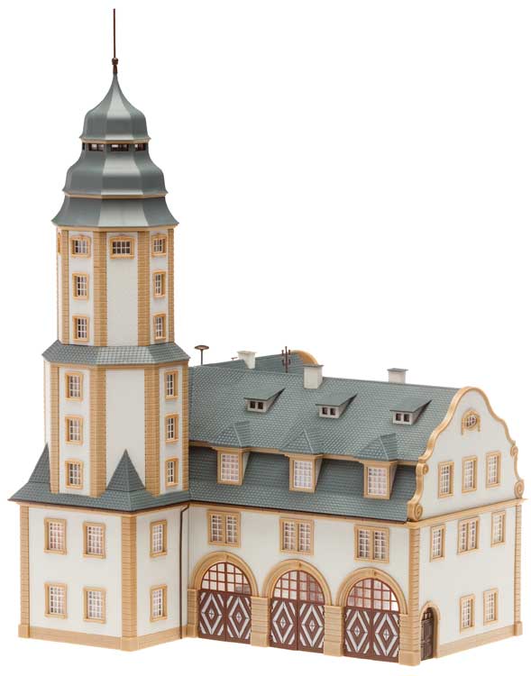 Town Hall with Fire Station -- Kit - 10-1/4 x 9-13/16 x 13-3/8" 26 x 25 x 34cm-3