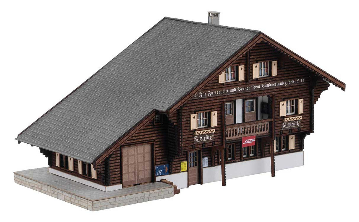Litziruti Railway Station -- Laser-Cut Kit - 4-5/8 x 2-9/16 x 2-9/16" 11.8 x 6.5 x 6.5cm-2