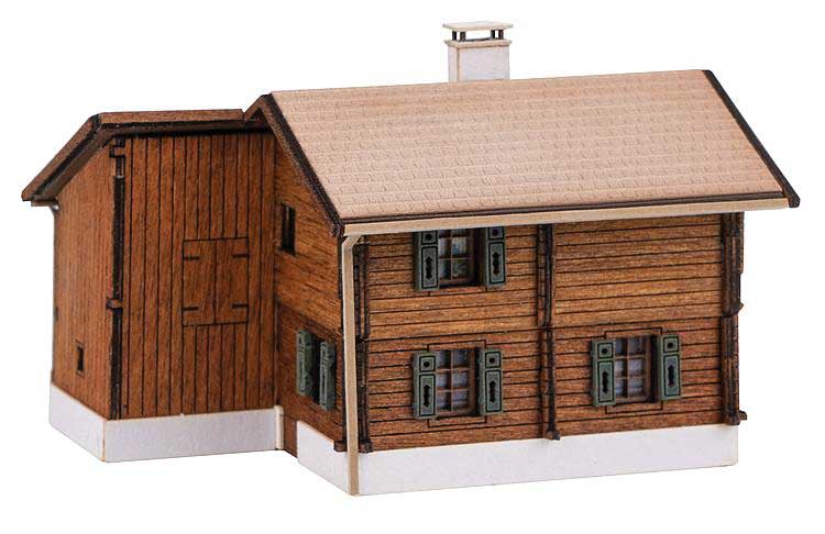 Stugl-Stuls Signalman's House -- Laser-Cut Wood Kit - 2-1/2 x 1-7/8 x 1-11/16" 6.4 x 4.8 x 4.3cm-1