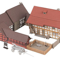 Half-Timber Farm with House -- Kit - 7-11/16 x 6-5/8 x 2-5/8" 19.5 x 16.8 x 6.6cm
