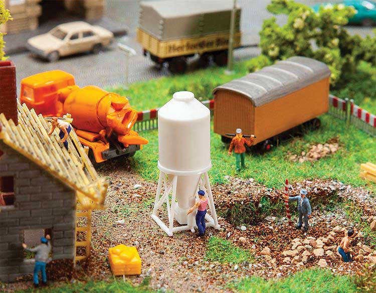 Construction Site Cement Silo -- Unpainted