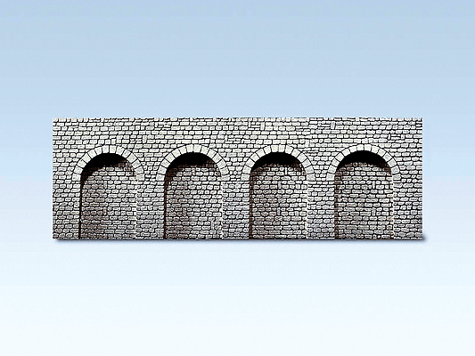 Natural Stone Arcade w/Round Arch (gray) -- 8-3/4 x 1-3/4 x 1/3" 22 x 4.5 x .8cm