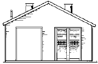 Wooden Two-Stall Engine House