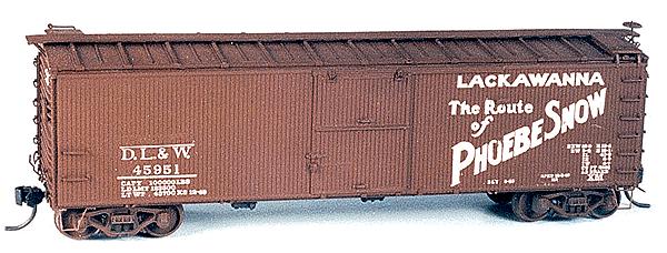 40' Double-Sheathed 1924 ARA Boxcar w/Steel Ends -- Delaware, Lackawanna & Western, w/Decals