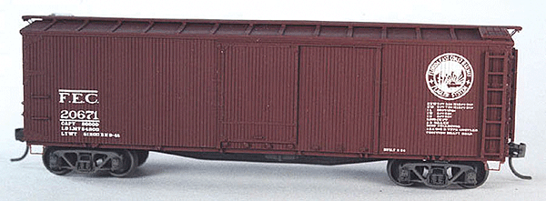 Rebuilt Insulated Boxcar w/Decals (Resin Kit w/One Piece Body) -- Florida East Coast "Palm Tree Herald"