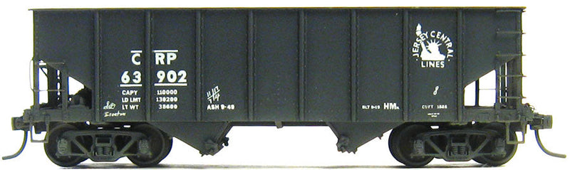 8-Rib, 9-Panel 2-Bay Steel Hopper w/One-Piece Body - Kit -- With Central RR of New Jersey/Central of Pennsylvania Decals, Less Trucks &