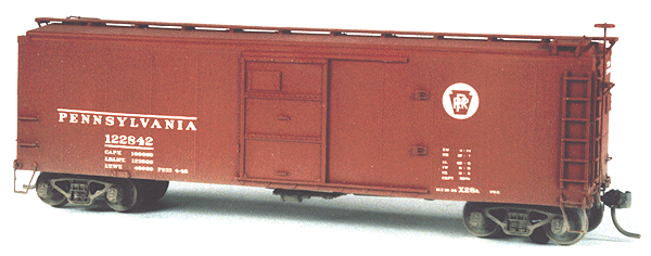 X-28A Boxcar w/Creco Door (One Piece Body, Resin Kit) -- Pennsylvania w/K Brake & Decals