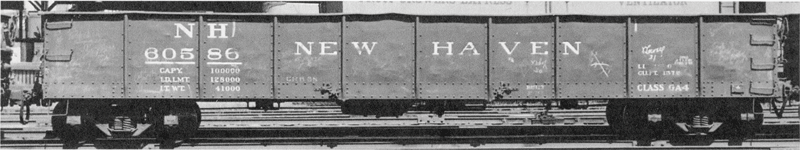NH Class GA-2 40' Drop-Bottom Steel Gondola w/One-Piece Body - Kit -- AB Brake Version w/New Haven Decals, Less Trucks & Couplers
