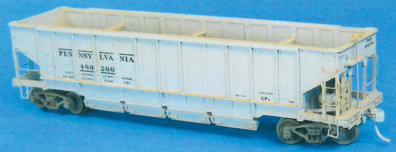 PRR Class GPA Covered Hopper w/AB Brakes - Resin Kit w/One-Piece Body -- Pennsylvania Railroad w/MOW Black Decals
