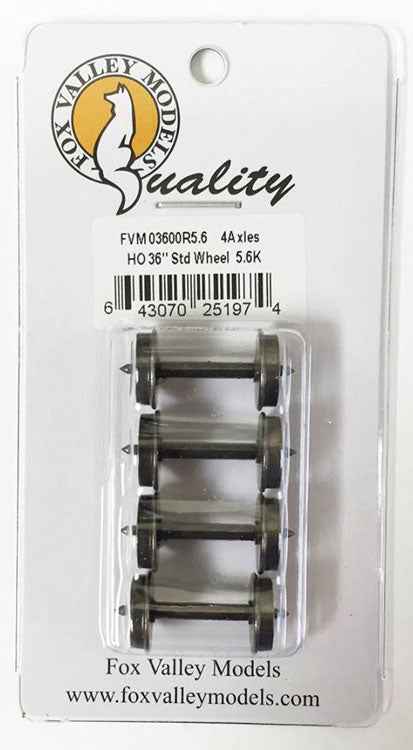 Code 110 36" Metal Wheelsets w/5.6K Ohm Resistor -- pkg(4)