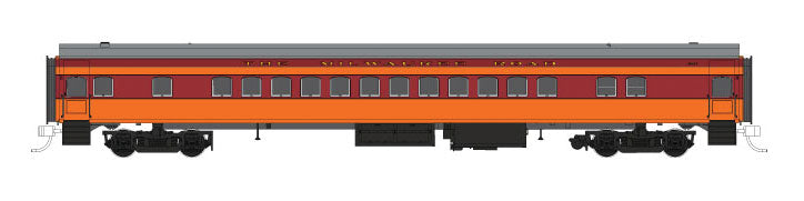 1935 Hiawatha Coach - Ready to Run -- Milwaukee Road #4406 (1948 Scheme, orange, maroon, dark gray Roof)