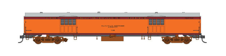 1935 Hiawatha Express Car - Ready to Run -- Milwaukee Road #1113 (1935 Scheme, orange, maroon, gray Roof)