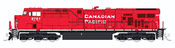 Diesel GE ES44AC w/Low Numberboards, Hi-Ad Trucks - Standard DC -- Canadian Pacific #8761 (red, No Beaver Logo)