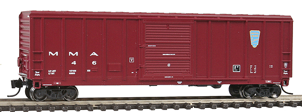 P-S 5344 Cu.ft. Single-Door Boxcar - Ready to Run -- Montreal, Maine & Atlantic #46 (maroon, blue Logo)