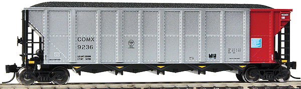 Trinity RD-4 Hopper - Ready to Run -- Commonwealth Edison COMX (silver, red End, black Underframe)