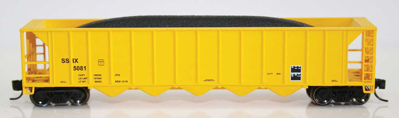 Ortner 5-Bay Rapid Discharge Hopper with Coal Load - Ready to Run -- Itel Corporation SSIX 5083 (yellow)