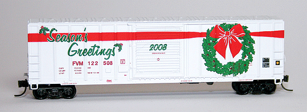 FMC 5347 Cuft Single Door Boxcar - Ready to Run -- 2008 Holiday