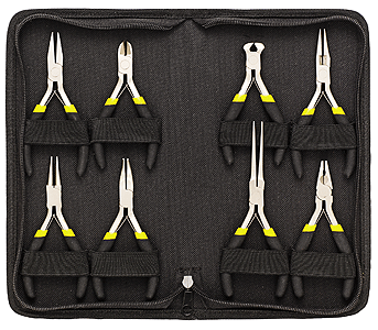 8-Piece Technician's Mini-Plier Set - UltraTech(TM) -- Includes Case