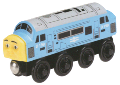 Thomas & Friends(TM) Wooden Railway -- D199 the Diesel Locomotive (blue, yellow)