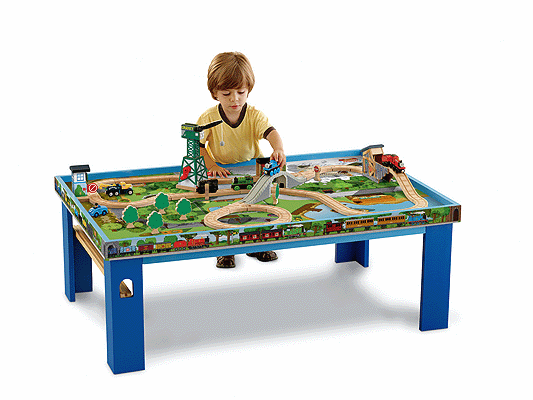 Island of Sodor Play Table - Thomas & Friends(TM) Wooden Railway -- 49 x 33 x 18"-1