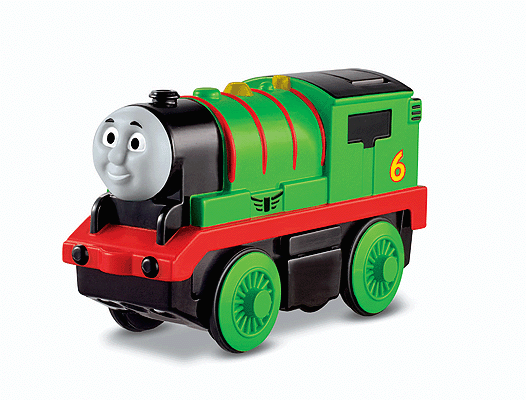 Percy the Steam Locomotive - Thomas & Friends(TM) Wooden Railway -- Battery Operated (green)