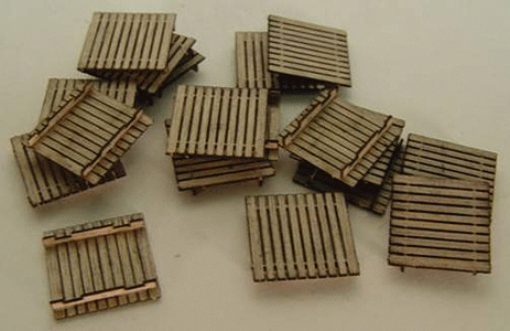 Pallets - Kit (Laser-Cut Wood) -- Builds 36 Items