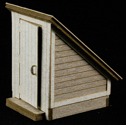 The Cube Modular System Component - Kit (Laser-Cut Architectural Card) -- Rooftop Stair Walkout pkg(2)