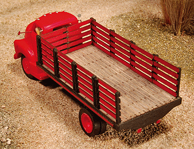 Stake Bed Truck Body - Kit (Laser-Cut Wood) -- Fits Sylvan 1948-53 Cabover #V-006 (sold separately)