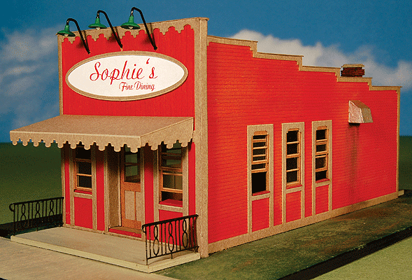 Sophie's Fine Dining - Kit (Laser-Cut Wood) -- 2-1/2 x 5-1/2 x 2-1/4" 6.3 x 13.9 x 5.7cm