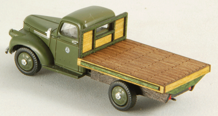 Flatbed Truck Body - Laser-Cut Wood Kit -- Fits Classic Metal Works 1941/46 Chevrolet Utility Truck