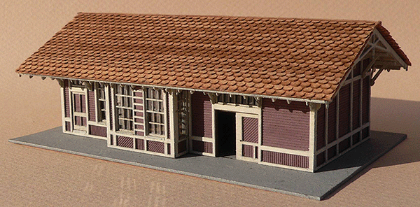 Elmhurst Depot - Kit (Laser-Cut Wood) -- 3-7/16 x 2-9/16 x 1-9/16"