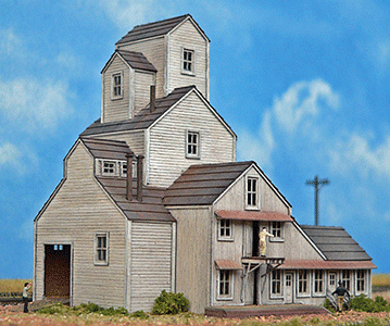 County Co-Op w/Office - Kit (Laser-Cut Wood) -- 3-1/4 x 4-1/16 x 3-3/4" 8.3 x 10.3 x 9.5cm