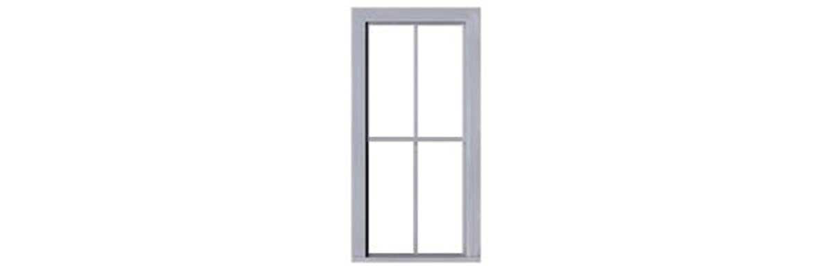 2-2 Double-Hung Window with Glazing and Shades -- 36 x 86" Scale (Fits .815 x 1.76" Opening) pkg(6)