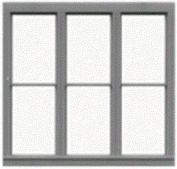 3-Unit 1/1 Double-Hung Window w/Precut Glazing -- 70 x 64" Scale, Fits 1.18 x 1.1" Opening pkg(4)