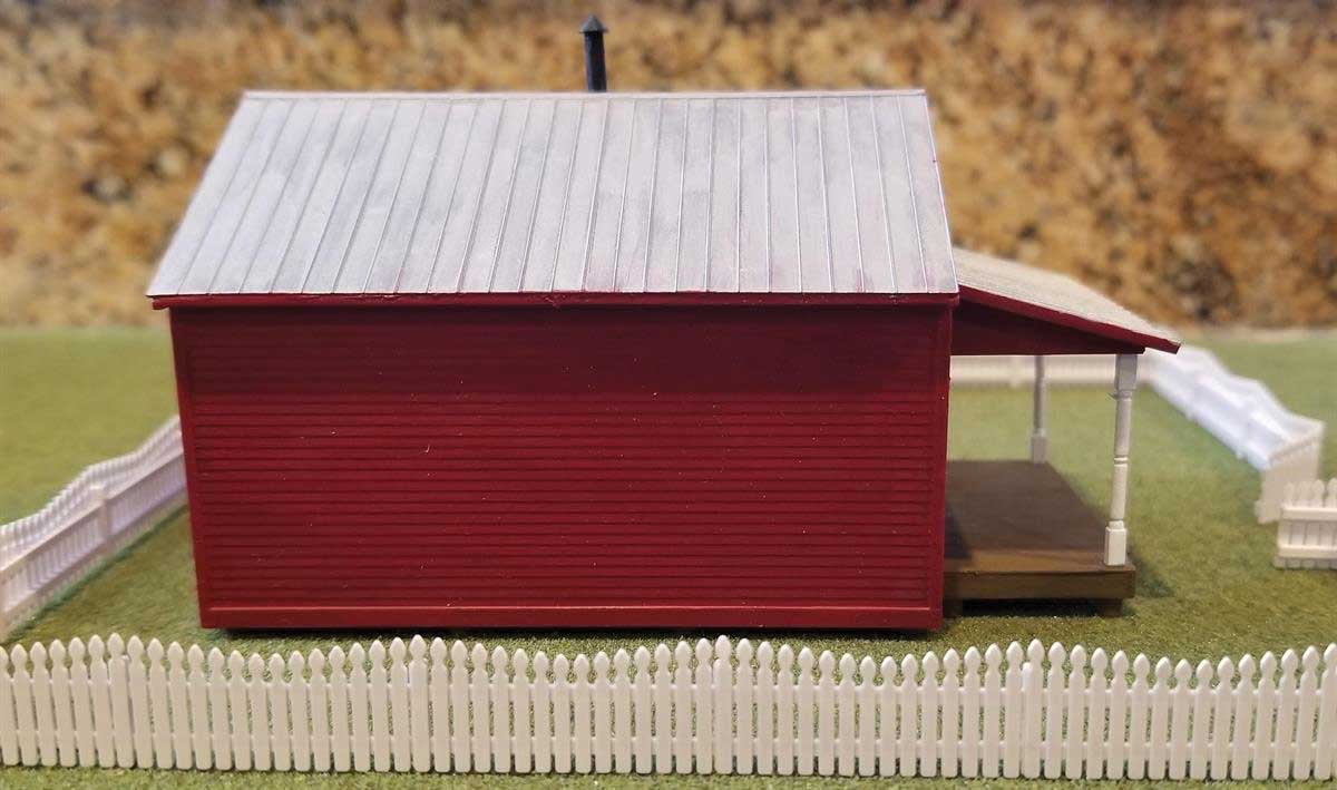 One-Room Schoolhouse - Kit -- Includes Fence & Outhouse - 2-3/4 x 4-1/2" 7 x 11.4cm-3