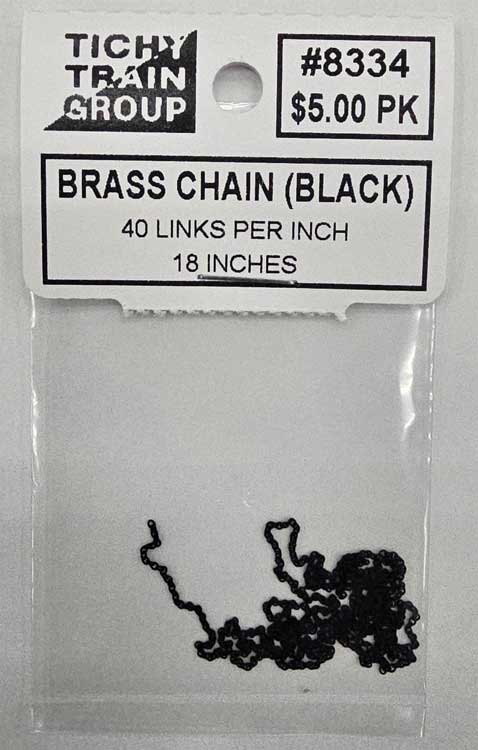 Blackened Brass Chain -- 40 Links Per Inch, 18" 45.7cm Length-2