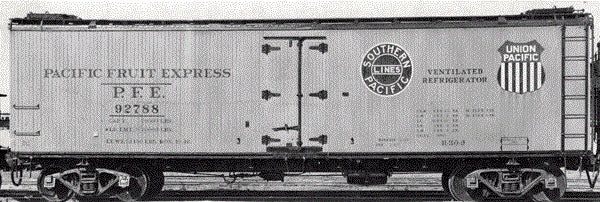 Railroad Decal Set -- Pacific Fruit Express R30-9 Reefer