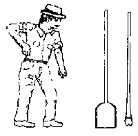 Cast Metal Figure -- Track Worker w/Spade & Claw Bar