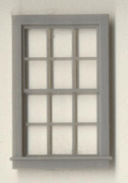 Double-Hung Windows -- 12-Pane - Scale 36 x 64" 91.4 x 163cm pkg(4)