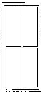 Double-Hung Factory Windows for Masonry Buildings -- Four-Pane, Scale 42 x 91" 107 x 231cm pkg(4)