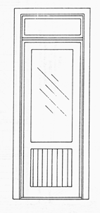 Door -- 36" w/Window & Transom