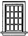 Double-Hung Windows -- 16-Pane, 36 x 56"