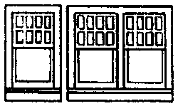 Windows -- Rio Grande Southern Depot Style 9 Pane 32 x 53 & 18 Pane 58 x 53"